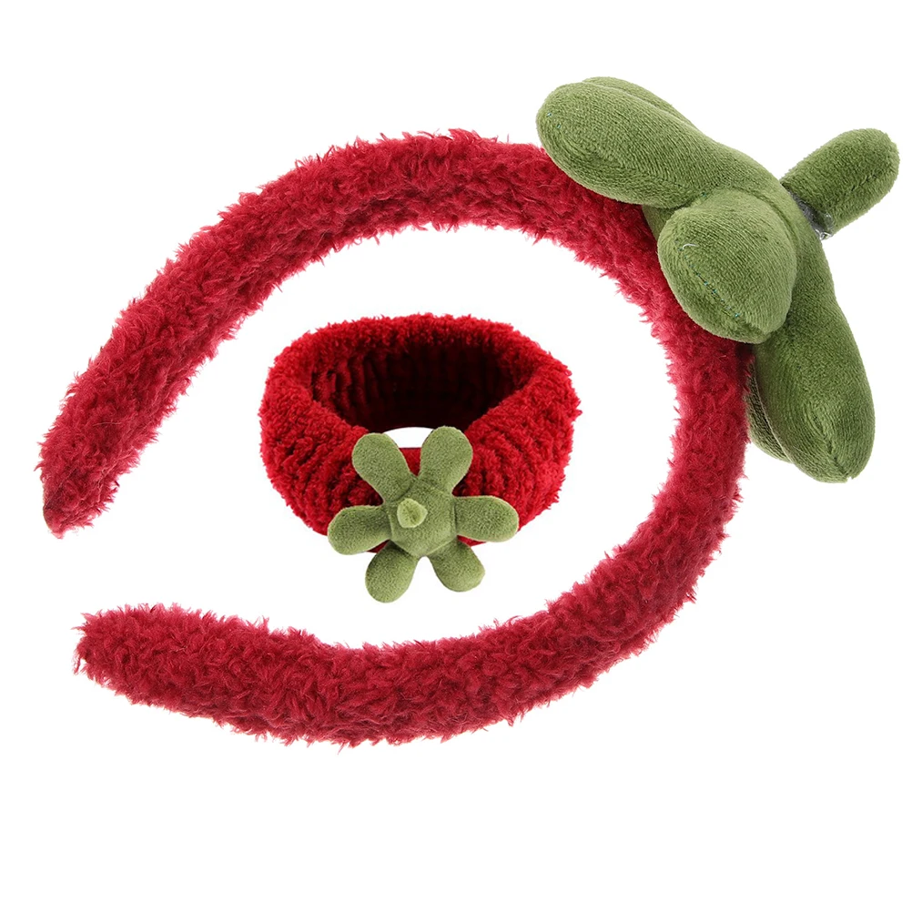 

2Pcs Strawberry Leaf Headbands Stylish Wide Band for Makeup Face Wash and Spa Day Comfortable Non Slip Accessory