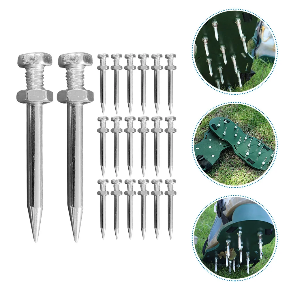 20PCS Heavy Duty Metal Nails Garden Accessories Metal Stake Tools Lawn Soil Pegs Lawn Aerator Shoes Aerator Shoes Pegs Hardware