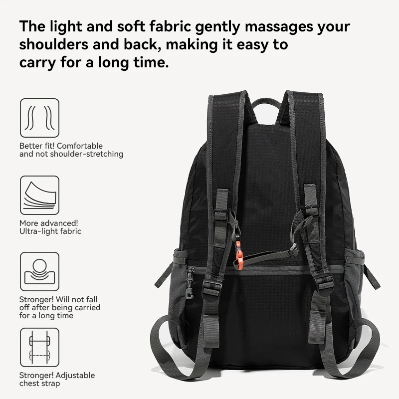 Volunteer 15L Casual Travel Hiking Climbing Backpack Men Outdoor Camping Waterproof Lightweight Backpack Daypack for Men 1857-07