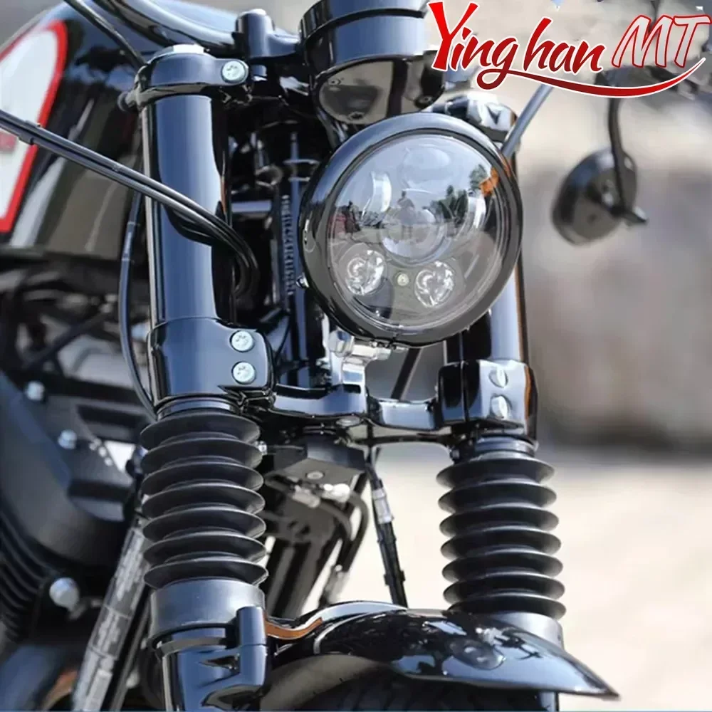 For Harley Sportster Forty Eight  Xl1200 2013-2024 Motorcycle Front Fork Cover Gaitors Boot Upper Fork Cap Set