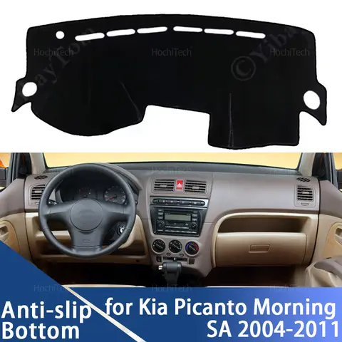Kia Picanto Morning SA 2004-2011 미끄럼 방지 매트 대시 보드 커버 패드 차양 Dashmat 카펫 자동차 액세서리