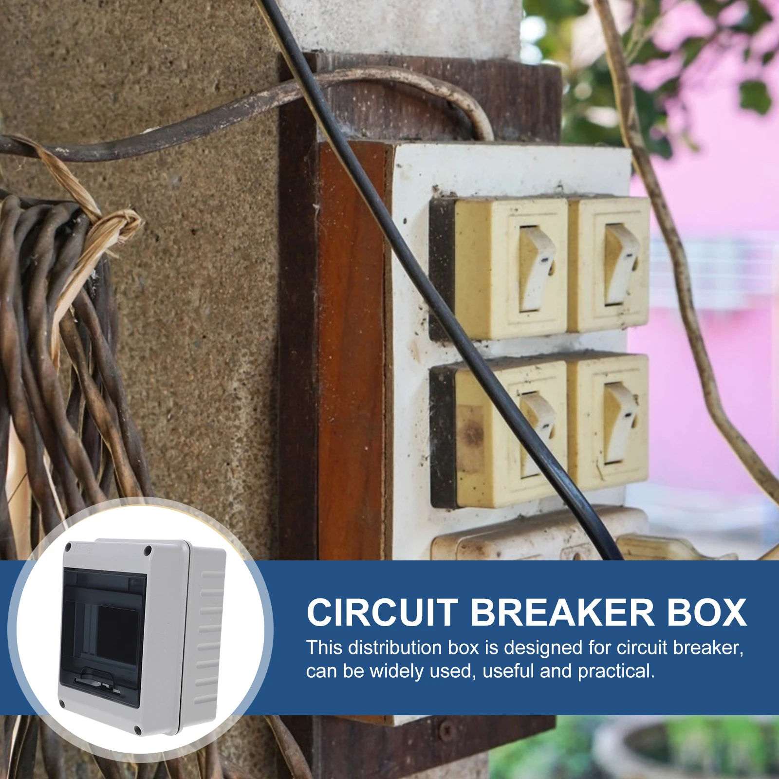 

Waterproof Distribution Protection Box Weatherproof Electrical Boxes Cover Circuit Breaker Box Outdoor Use Plastic Shield