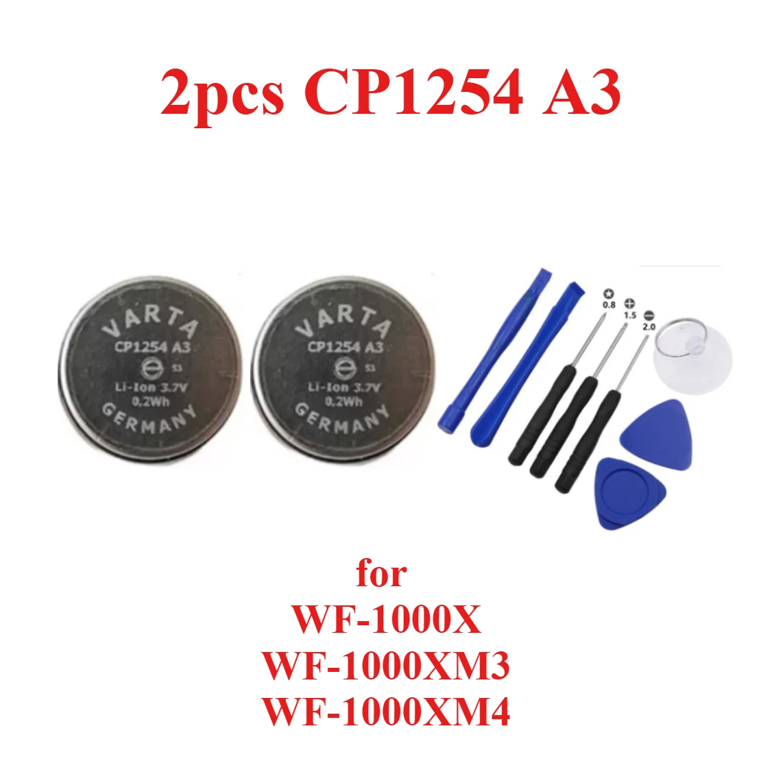 Image of 2 Stück CP1254 A3 CP1254A3 Original Brandneu 60 mAh 3,7 V für TWS Kopfhörer Batteriekondensator Integrierter Schaltkreis