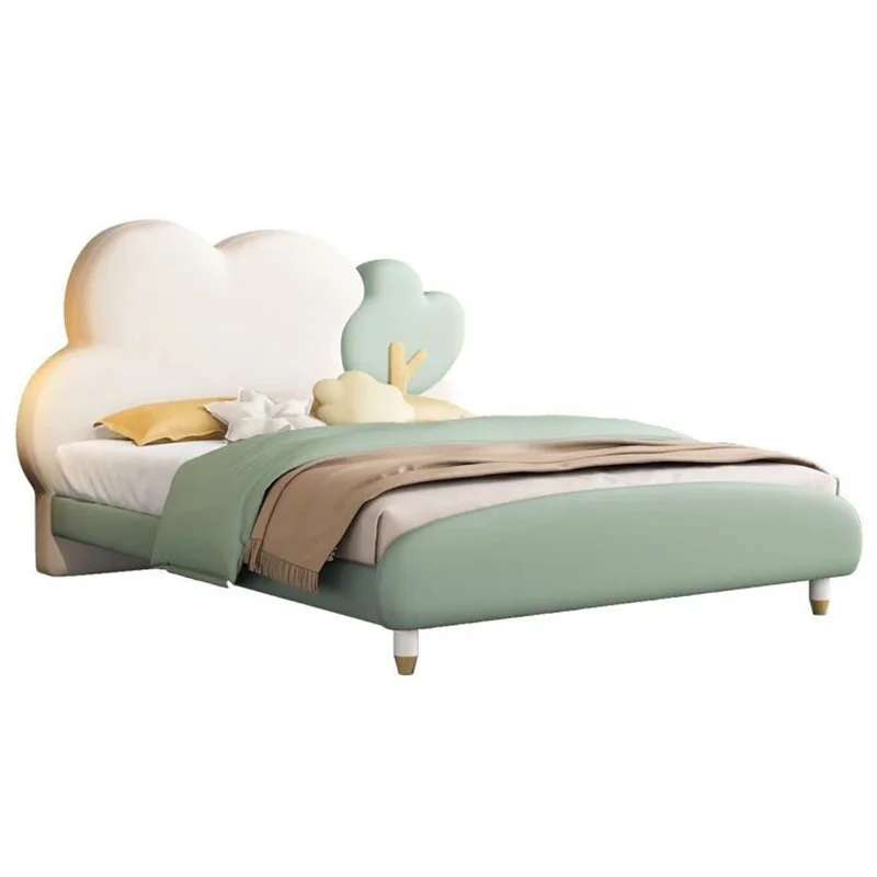 

#For Bedroom Furniture Set Modern Cute Tree Children's Bed Boys and Girls Leather Bed Easy Cleaning Children's Single Bed