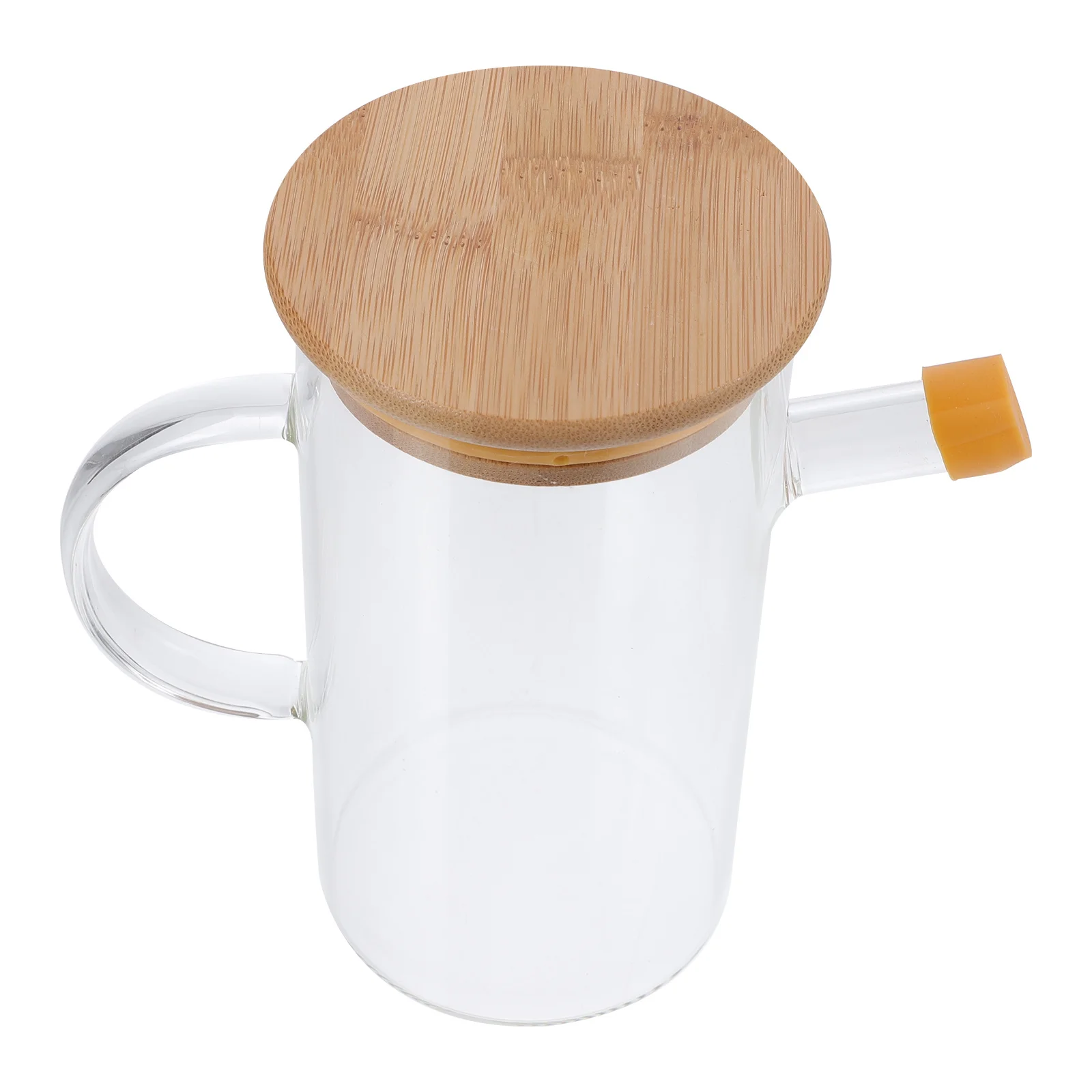 

1Pcs Practical Glass Oil Bottle with Lid Leakproof Kitchen Seasoning Bottle Thick Bottom Large Capacity Oil Pot