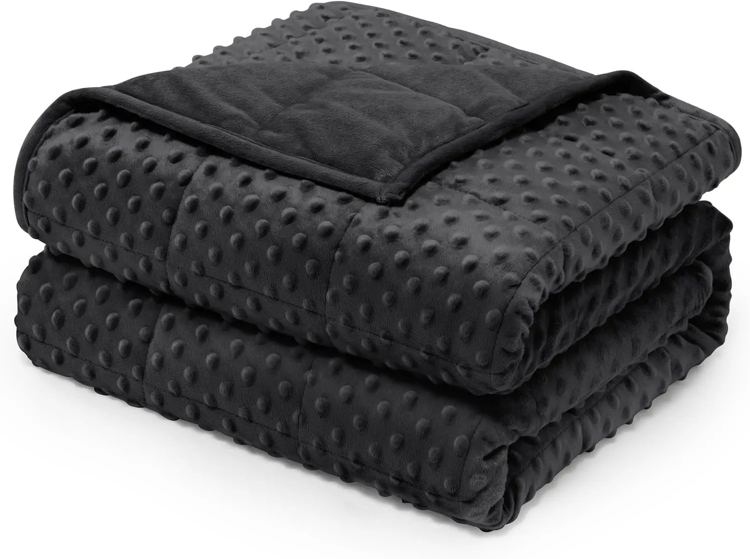 

Утяжеленное одеяло весом 12 фунтов для взрослых, двойной размер, снятие стресса и сна со стеклянными бусинами, черный, 60x80 дюймов