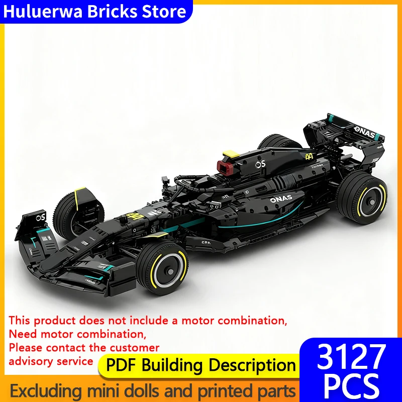 

Модель скоростного гоночного автомобиля MOC, строительные кирпичи F1 W14, формула гоночного автомобиля, модульная технология, подарки, праздник, сборка, детский игрушечный костюм