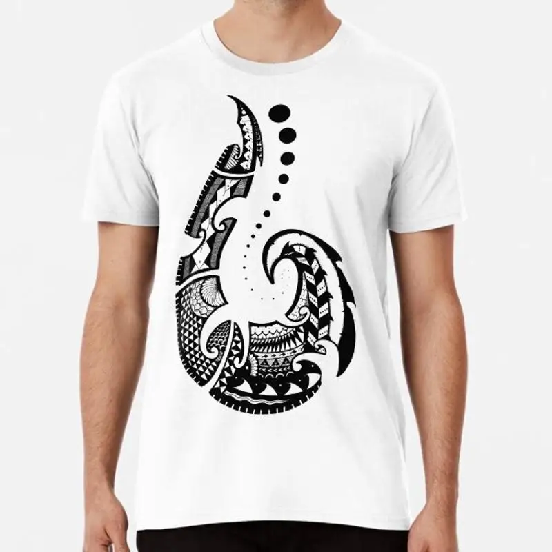 Tribal Fish Hook by The Korner S to 5XL Made in AU USA T Shirt