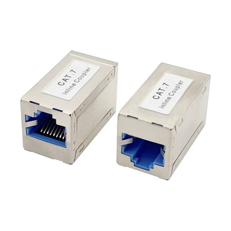 10PCS 7 types of shielded network straight-through connectors, RJ45 network straight-through adapter connector adapter