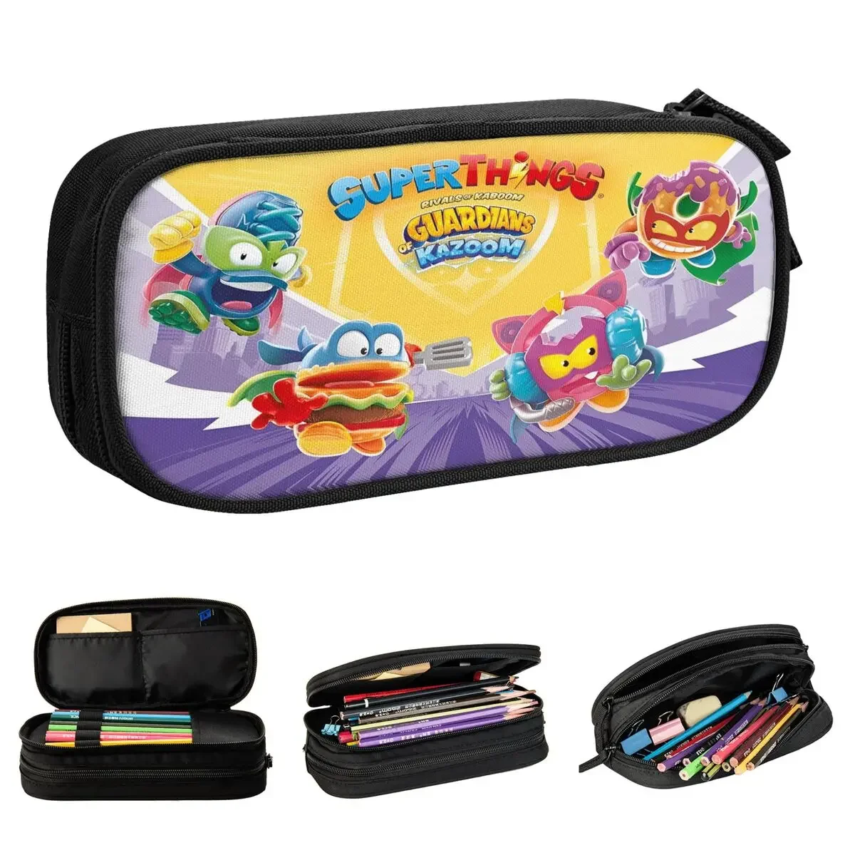 

Super Things Funny Game Pencil Case Pen Box Bag Student Big Capacity Students School Zipper Pencilcases