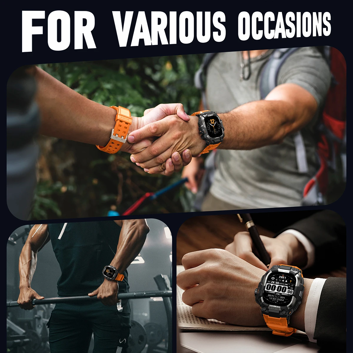 Panzerstil-Gehäuse+Armband für Apple Watch Ultra 3 2 49mm TPU Metall-Abdeckung Taktisches Band für Series 11 10 9 8 7 SE Ersatz-Kit – Detail 9