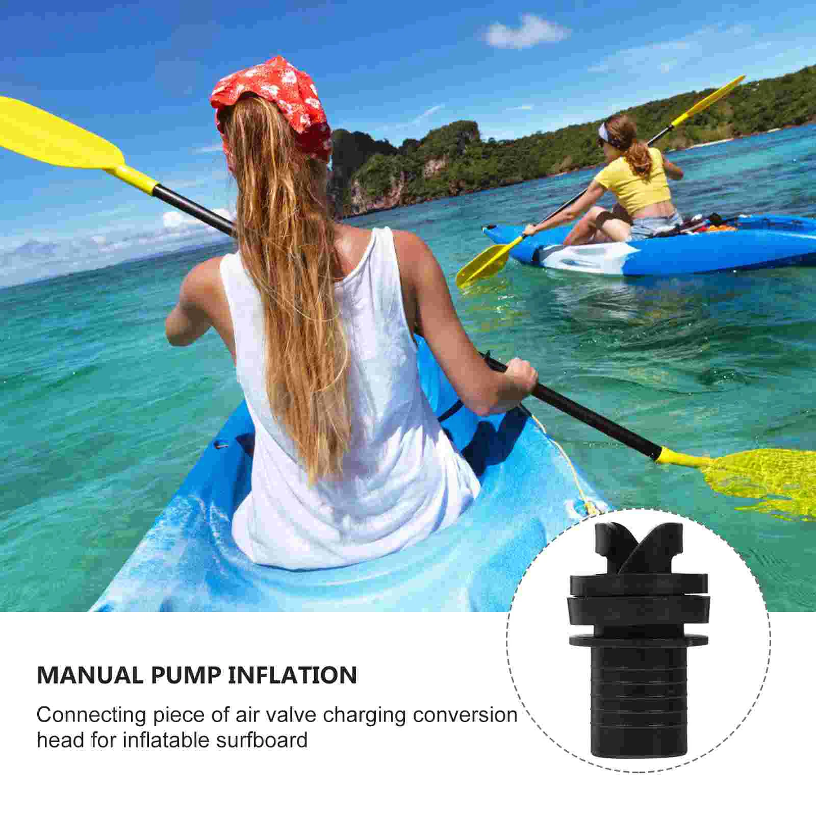 Kayak Air Valve Connector Adapter Valves Boat Pump Multifunction Hose Foot Gas Nozzle Adapters