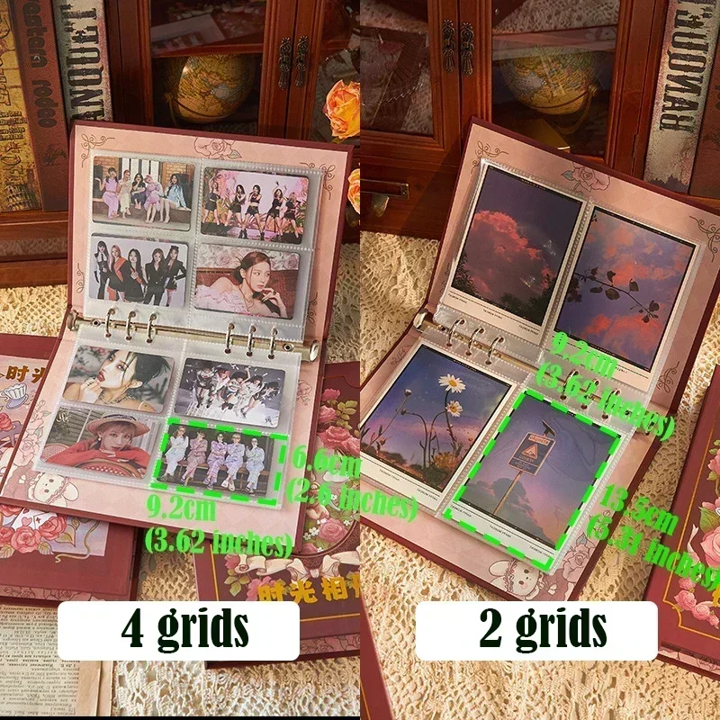 IFFVGX A5 Binder Photocard Holder Kpop Idol Photo Album with 20pcs 3/4inches Inner Pages Photocards Collect Book Cute Stationery