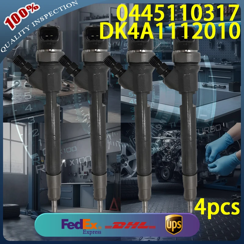0445110317 Injetor Diesel Common Rail de Alta Qualidade DK4A1112010 para Jinbei Grace Nissan Xterra Paladin 2.5 d Motor Diesel 4pcs