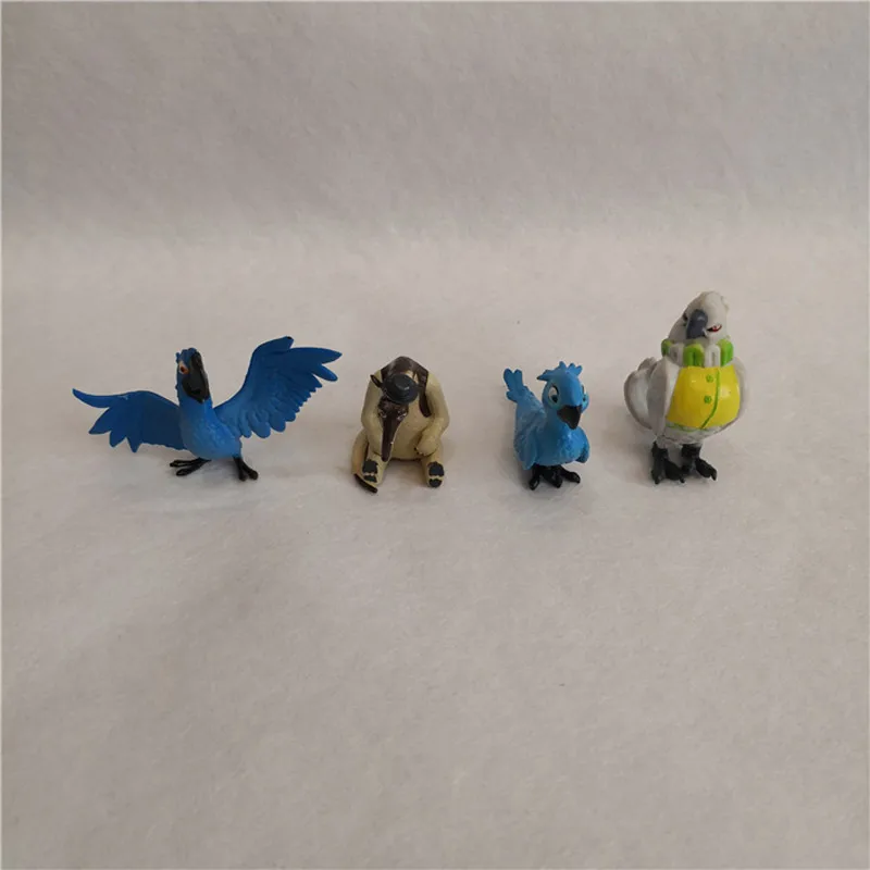 12pcs/lot Mini Rio Adventure Parrot friends Birds PVC Action Figures Cartoon Collection Toy For Boy Juguete Model Gift Kid