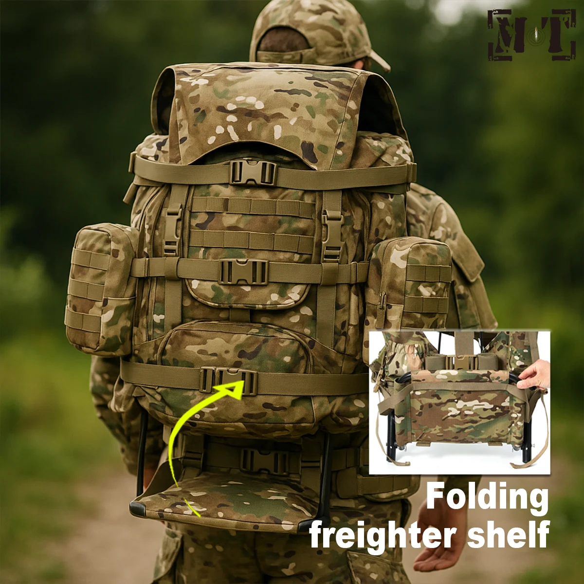 AKmax Tactical Hercules Frame Carrier – Heavy-Duty Military Backpack Support System for Outdoor Hiking & Hunting