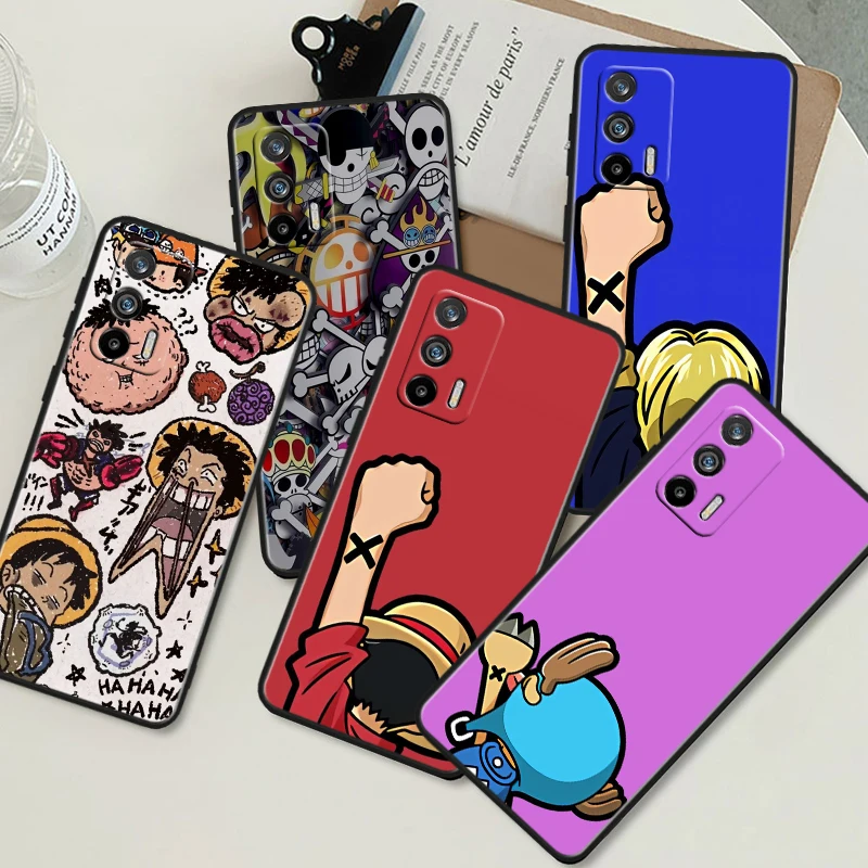 Anime One- Piece For OPPO Realme GT Neo 5 SE 10 9i 8i 7i 6s 5 Narzo 50i 50A 240W Pro Plus Black Soft Phone Case