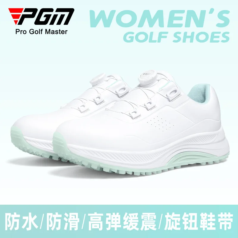 

PGM Women's Golf Shoes Casual Sport Lady Sneakers Quick Lacing Microfiber High Elasticity Waterproof Anti-Slip XZ384 Wholesale