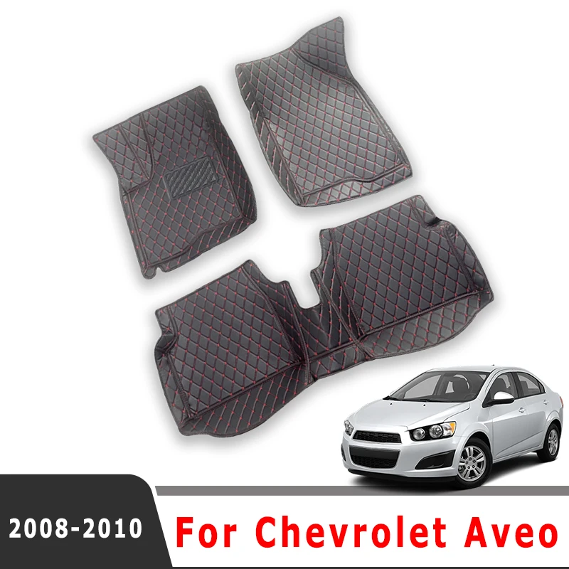 

Car Floor Mats For Chevrolet Aveo 2010 2009 2008 Waterproof Custom Auto Foot Pads Automobile Carpets Covers Replacement Products