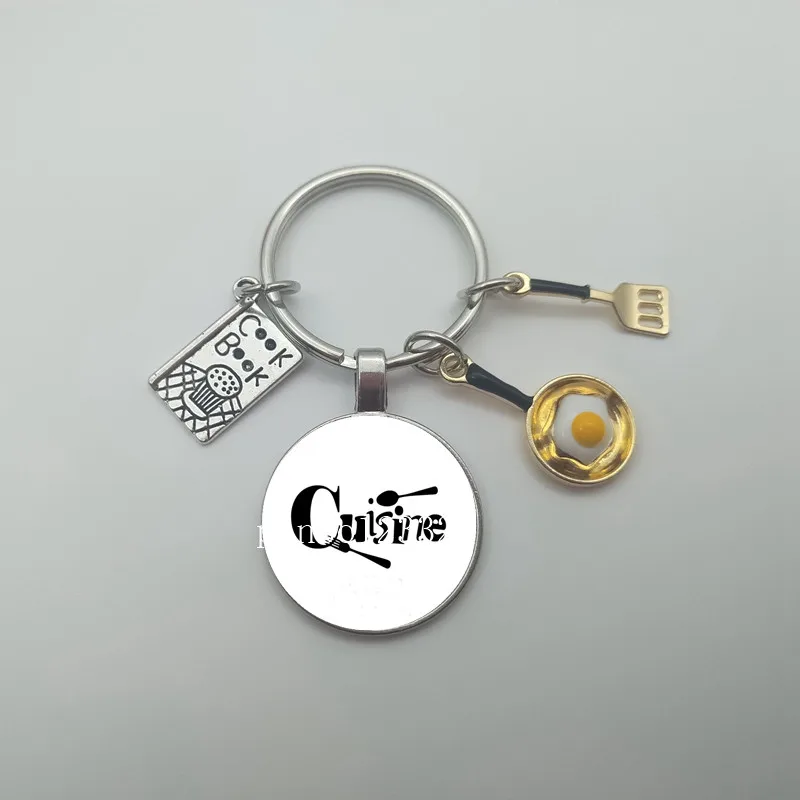 1 Home Kitchen Chef Keychain Dripping Shovel Chef Certificate Recipe Charm Gift Baking Accessories