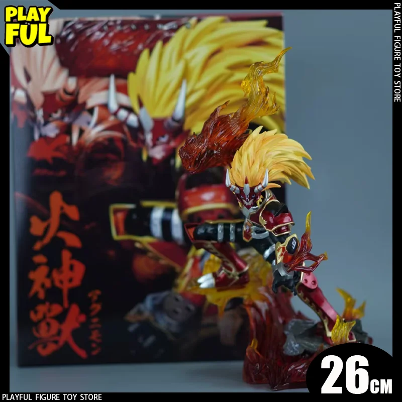 

New In Stock Gk Digimon Frontier Anime Figure 26cm Agnimon Anime Figure Digimon 23cm Wolfmon Acttion Figure Doll Toys Kids Gift