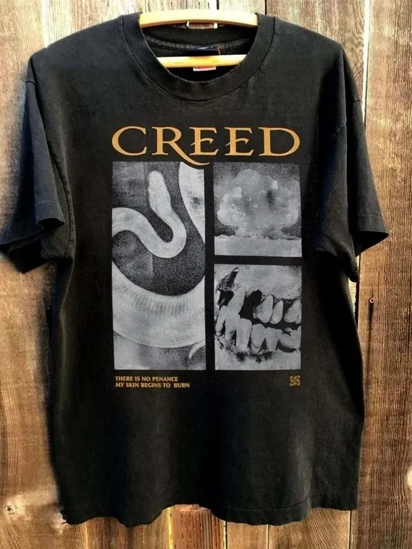 Remake Creed Unisex Black T-shirt Short Sleeve rare design S-5XL