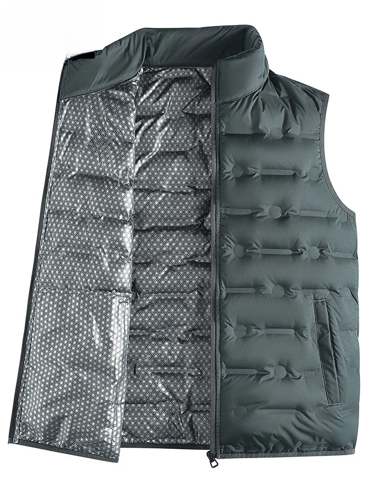 

TUCANO Men's Lightweight down Vest Warm Stand Collar Casual Outdoor Jaet Stand Fit Faion Urban Sle Polyester Fiber