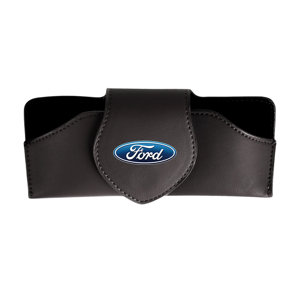 Autobrilhouder Zonneklep Brilhouder Zonnebrilclip Kaart- en tickethouder Opbergtas voor Ford ST Racing Focus Mk Accessoires