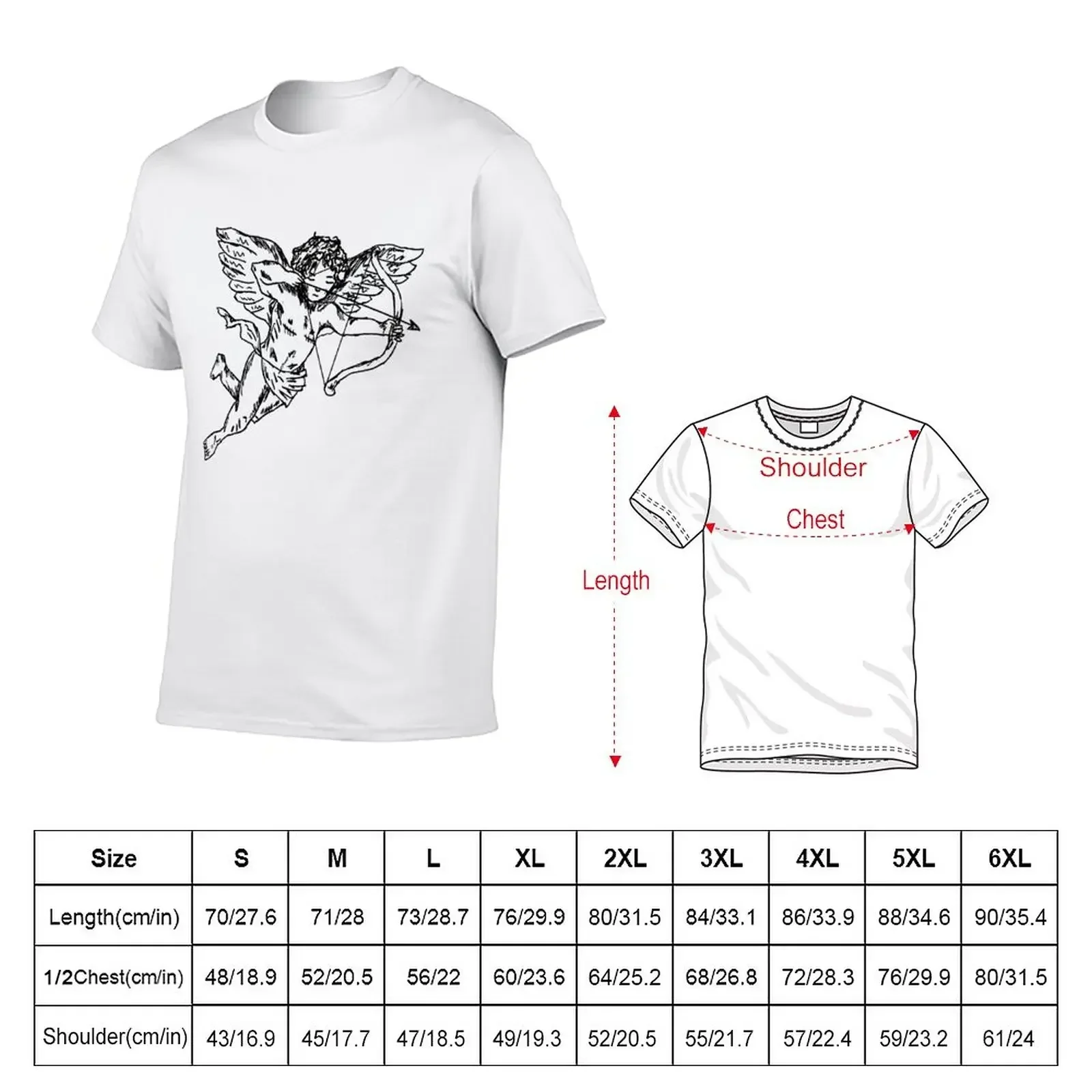 Amor - Trans Pride Cupid Cupido Queer Black White T-Shirt sports fans Blouse T-shirts for men cotton