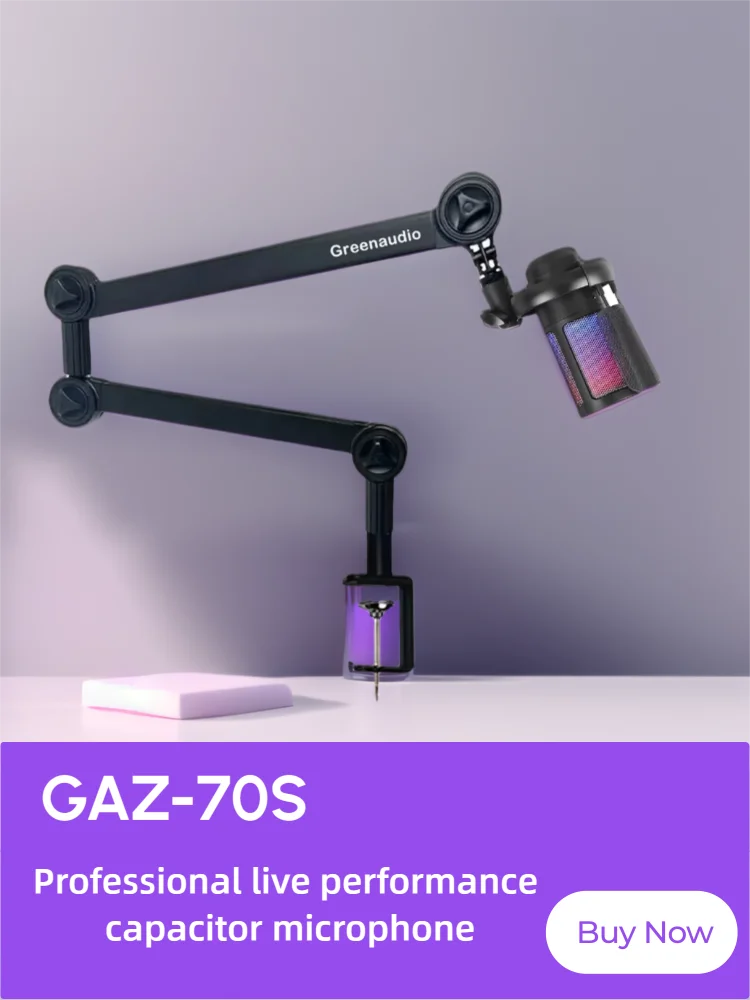 

GAZ-70S Профессиональная регулируемая конденсаторная подставка для микрофона Консольный кронштейн Профессиональный набор оборудования для подкастов
