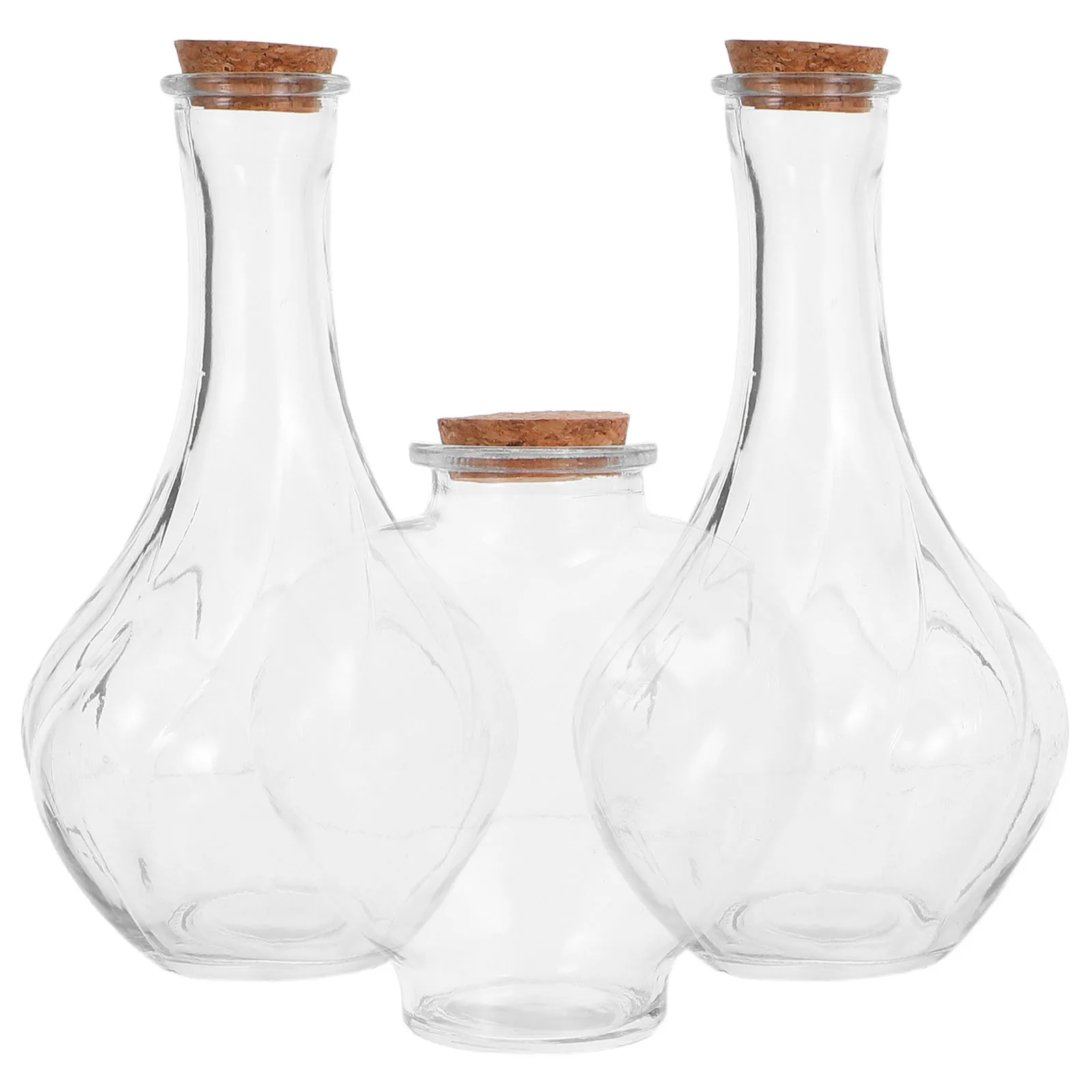 

3Pcs Wedding Sand Ceremony Jars Glass Bottles with Cork Lids Keepsake Display for Unity Ritual Home Decor Honeymoon Memory Spell