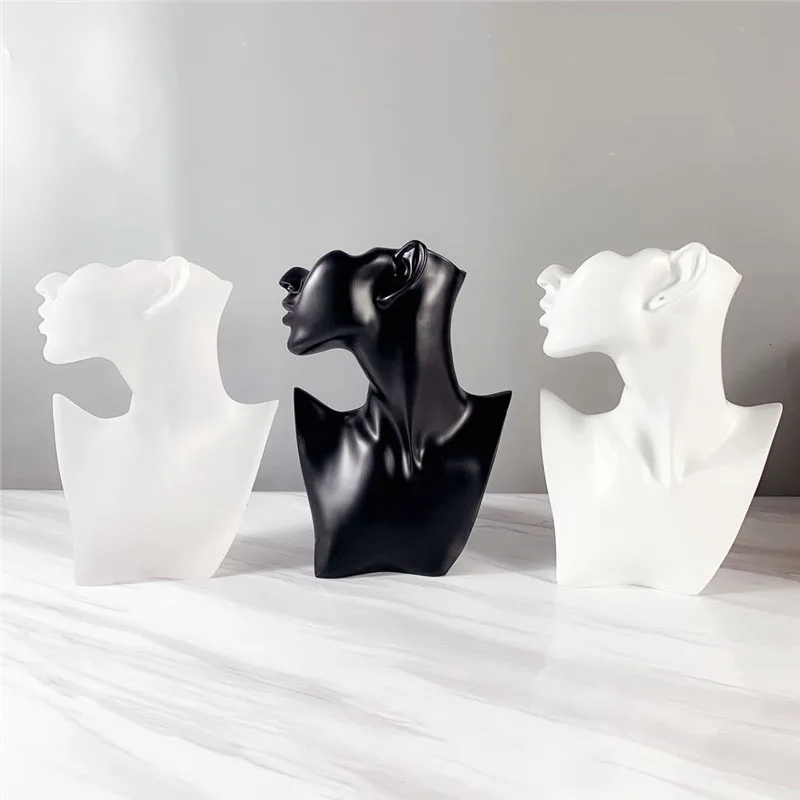 

Resin Abstract Head Ornament Jewelry Display Stand Sample Room Decoration Accessories Storage Organizer Family Home Decor