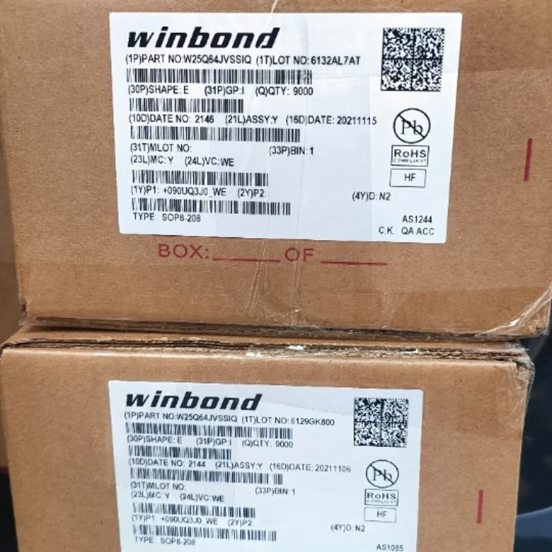 （1pcs）W25Q64JVSSIQ SOIC-8-208mil Winbond SPI 64Mbit 133MHz 2.7V~3.6V NOR FLASH