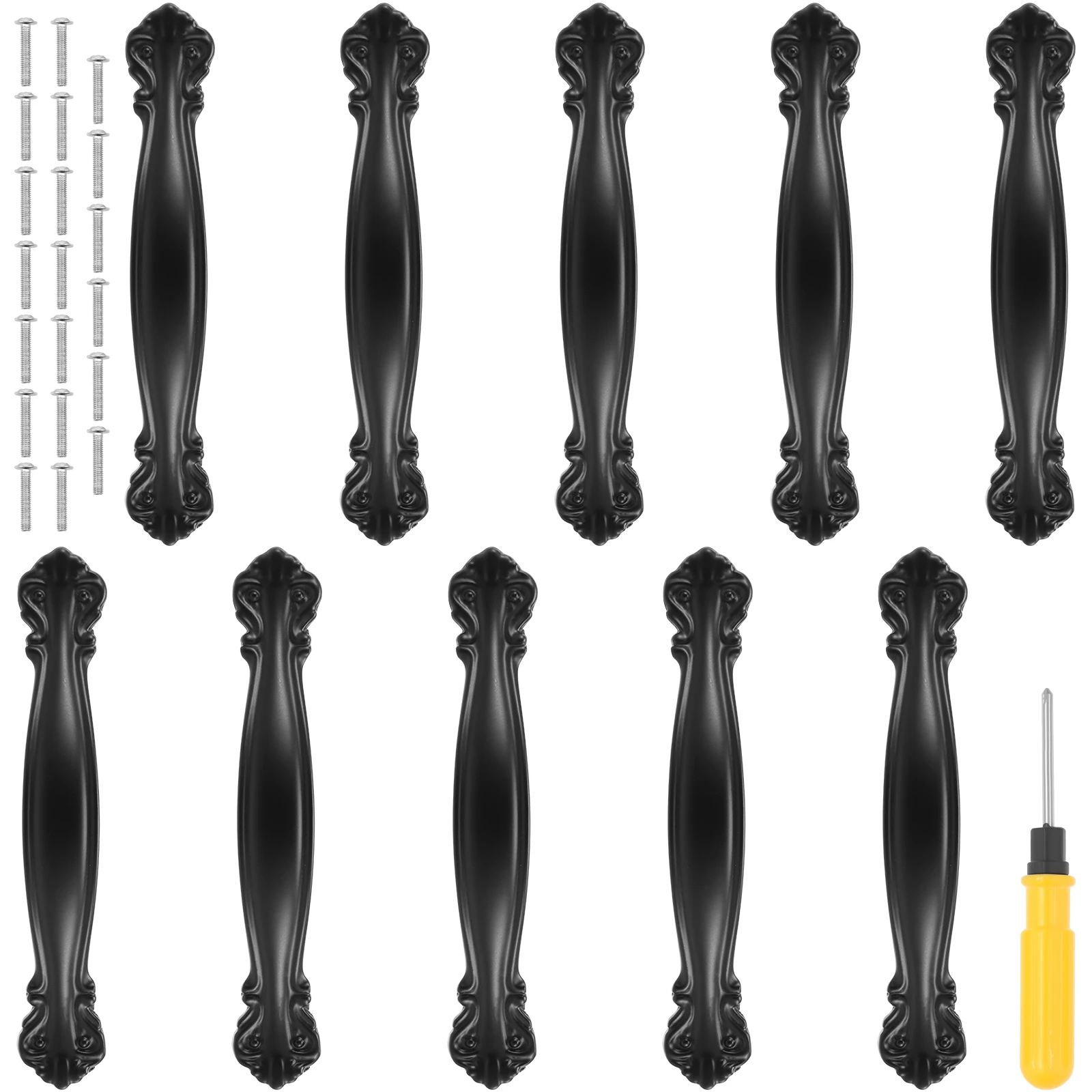 

10Pcs Vintage Drawer Handles Furniture Handles 64 mm Hole Spacing Retro Cabinet Handle for Garden Door, Kitchen Cabinet Doors