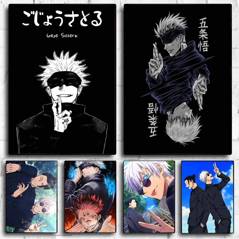 Satoru Gojo Jujutsu Kaisen  Poster No Framed Poster Kraft Club Bar Paper Vintage Poster Wall Art Painting Bedroom Study Stickers