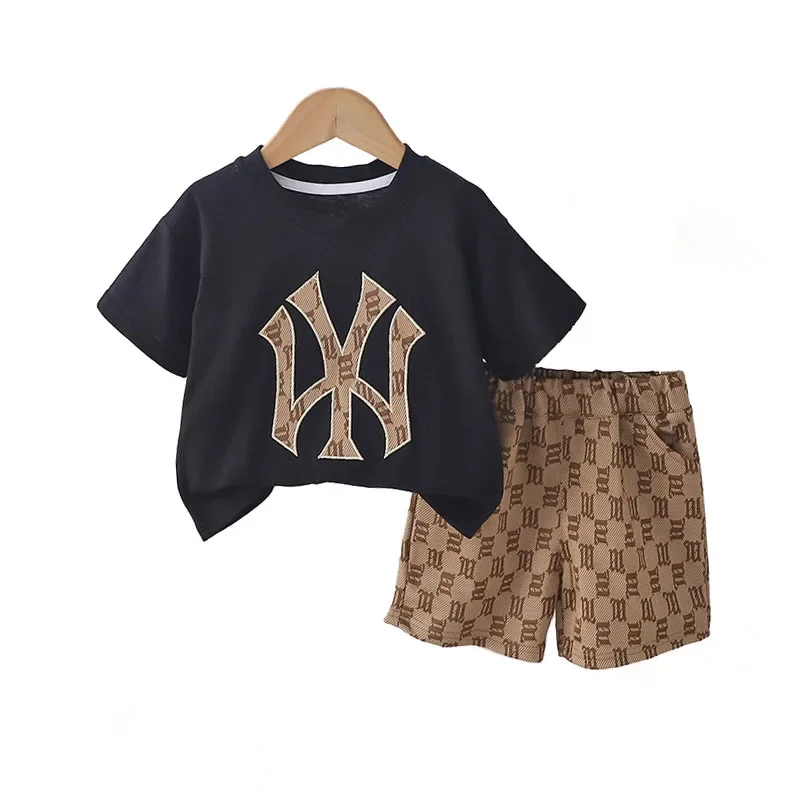 

New Baby Boy Clothes Toddler Summer Outfits for Boys 9 To 12 Months Fashion O-neck Short Sleeve T-shirts and Shorts Kids Suit