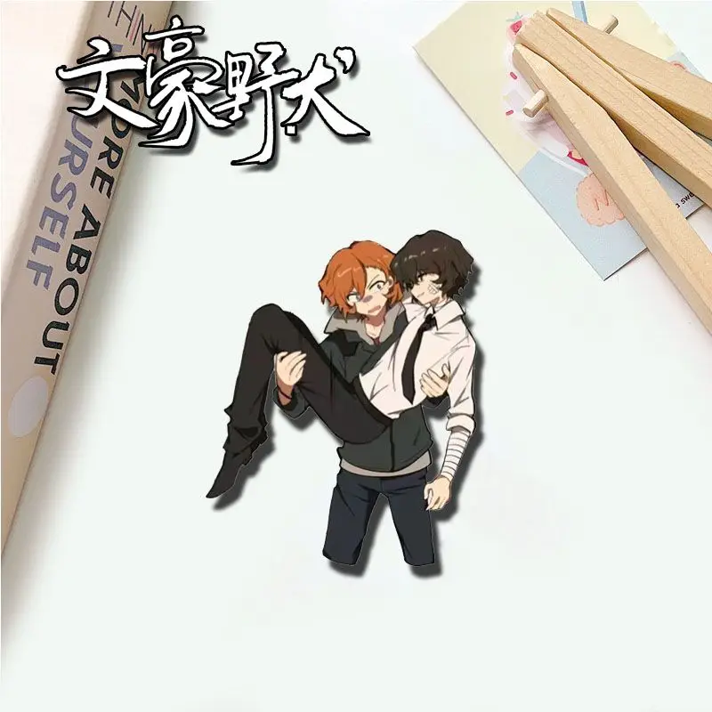 Anime Nakahara Chuuya Osamu Dazai Acrylic Badge Cartoon Pins DIY Decoration Backpack Clothes Accessories