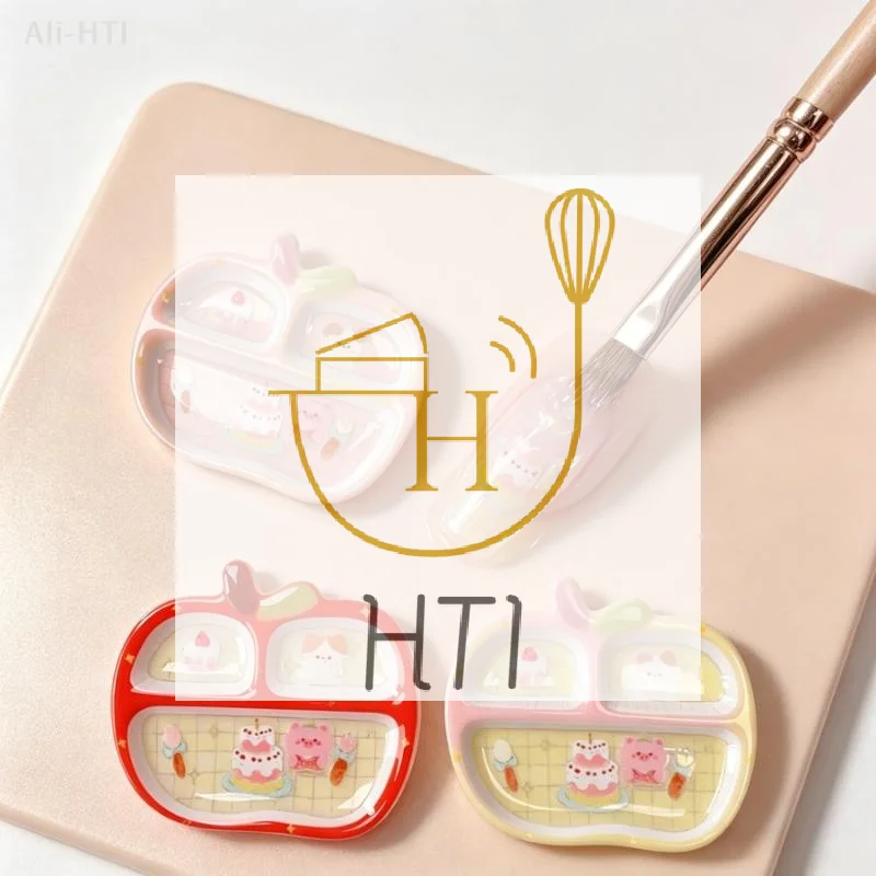 Cartoon Animal Divided Plate Desk Ornament Simulation Food Tray Decorative Figurine Cute Kawaii Home Decor Gift Nail Art