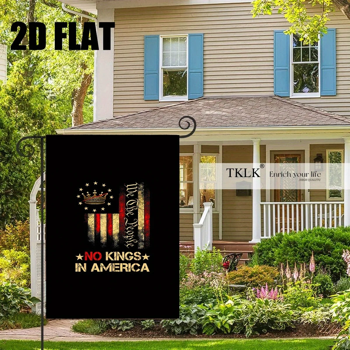 1pc No Kings In America Flag Banner, 30x45cm / 90x150cm Vibrant Color, 2 Choice-Garden Flag and Banner, Perfect as Home Decor