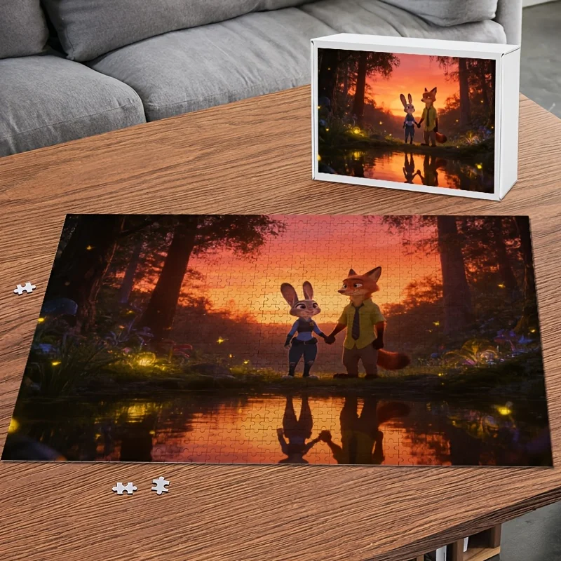 1000개 디즈니 주토피아 주디 & 닉 와일드 포스터 퍼즐 - & 가족 영화 테마 활동, 생일 게임, 방 장식용