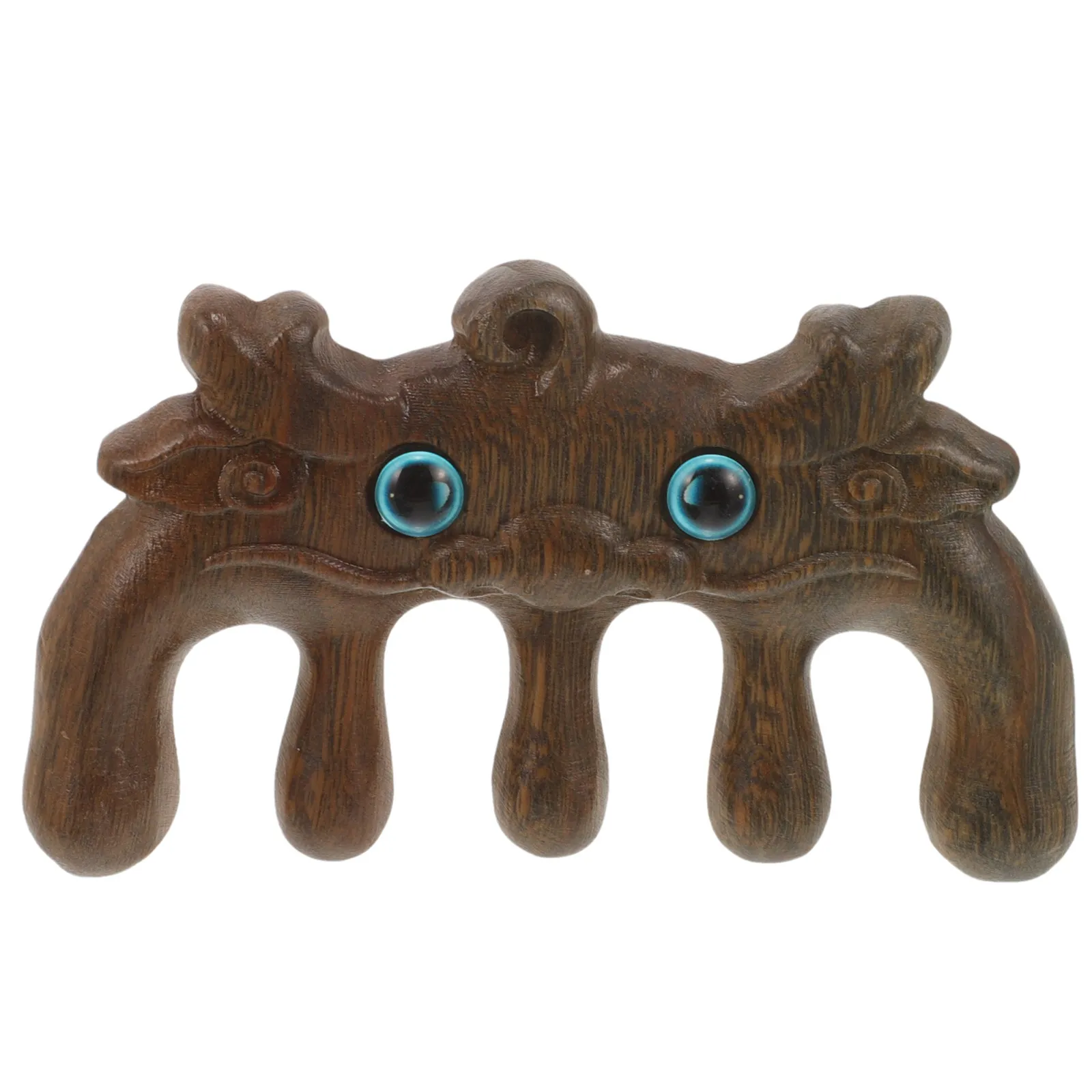 

Расческа из зеленого сандалового дерева с широкими зубьями для массажа кожи головы и распутывания кудрявых волос, эргономичный резной дизайн, унисекс, для ежедневной укладки