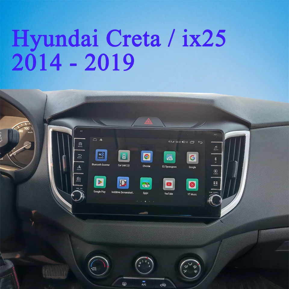 For Hyundai Creta ix25 2014 - 2019 Car Multimedia Radio Video Music Gps Navi Monitor Auto Carplay Head Unit Tape recorder SWC BT