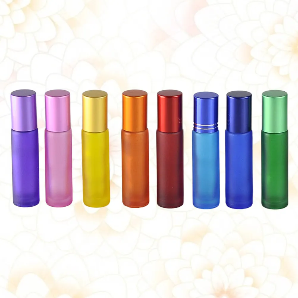 12Pcs 10Ml Matte Finish Empty Roll-on Bottles Leakproof Design Stainless Steel Roller Ball Portable Compact for Essential Oils