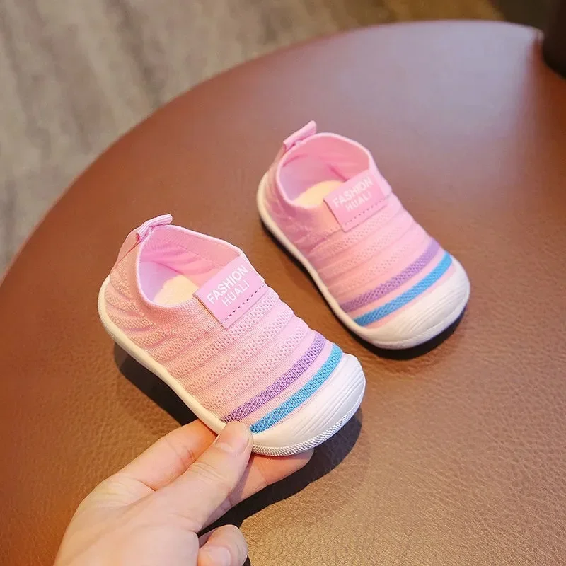 Baby Shoes Toddler Boys Girls First Walkers Infant Mesh Breathable Tenis Shoes Soft Sole Non-slip Sock Shoes Baby Girl Sneakers