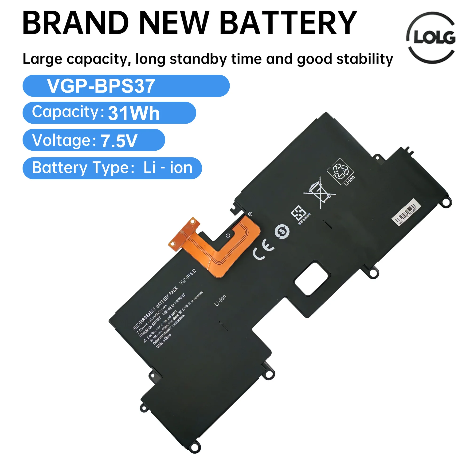 

VGP-BPS37 BPS37 Аккумулятор для ноутбука SONY VAIO SVP1121 (Pro 11) SVP11227SCB SVP11214CXB SVP112A1CL Ультрабук