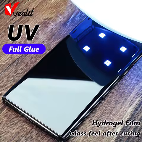 UV Full Cover Hydrogel Film For Samsung Galaxy S23 S22 S21 S20 FE Note 20 Ultra 8 9 10 S10 Plus A52S A53 A54 Screen Protectors