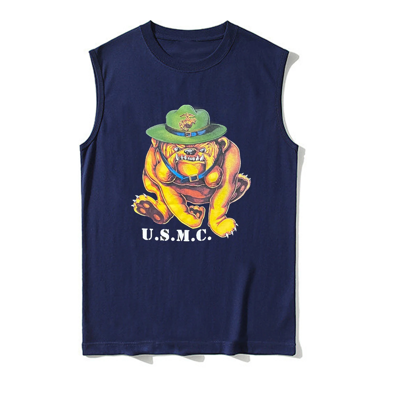 Vintage USMC 1995 Bulldog US Marines Corps Vest 100% Cotton O-Neck Tanktops Summer Casual Mens Sleeveless T-shirt image 2