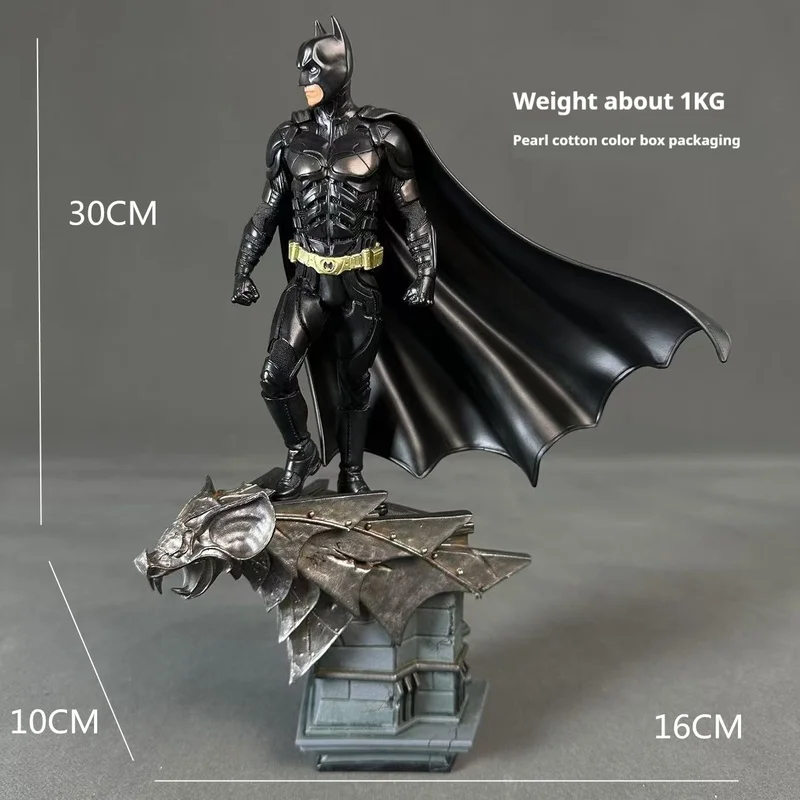 30cm Dc 1/10 Batman The Dark Knight Rises Figure Classic Resinous Scene Standing Model Statue Tabletop Ornaments Collection Gift