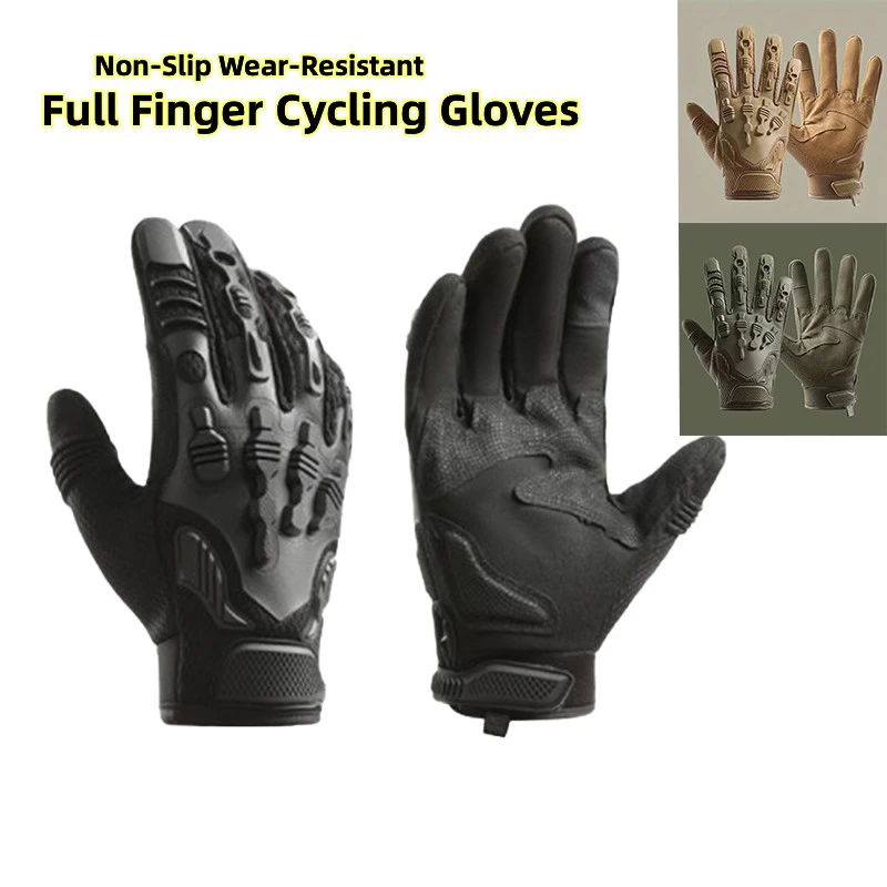 Guantes tácticos Multicam antideslizantes, resistentes al desgaste, duraderos, para caza al aire libre, senderismo, escalada, deportes de combate, ciclismo antideslizante