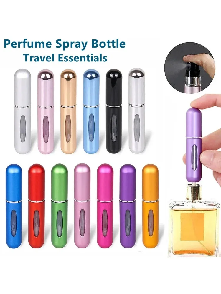 5ml Portable Mini Refillable Perfume Atomizer Aluminum Perfume Bottle Portable Perfume Spray Bottle Travel Parfume Mini Bottle